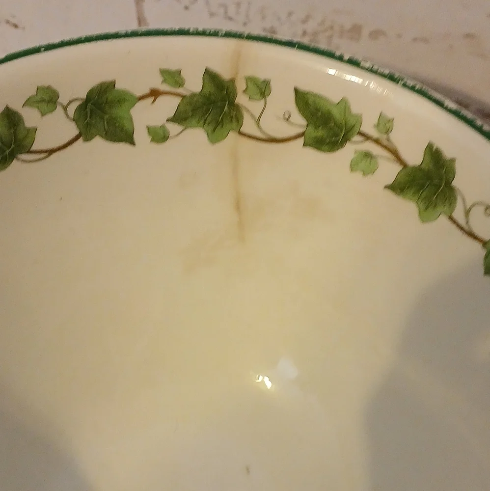 Harker Hotoven Vintage Green Ivy Bowl